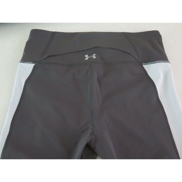 UNDER ARMOUR 1357355-010 WOMENS Sz LARGE GRAY HEATGEAR HI-RISE LEGGINGS $70 - Picture 4 of 4